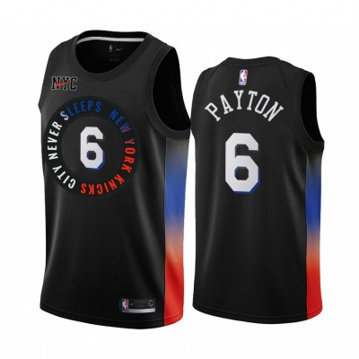 Nike New York Knicks #6 Elfrid Payton Black Youth NBA Swingman 2020-21 City Edition Jersey